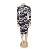 Reversible Printed Dress for Women with Zipper Closure