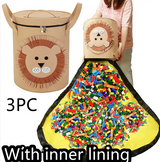 Felt Storage Bag Toy Play Mat 2 In 1 Pull Rope