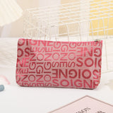 Cute Portable Letter Graphic Makeup Bag Organizer
