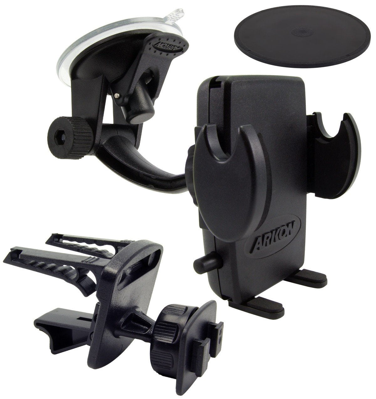 Arkon Car Phone Holder Mount for iPhone 12 Pro Max XS XR Galaxy Note 21 20 10 Retail Black