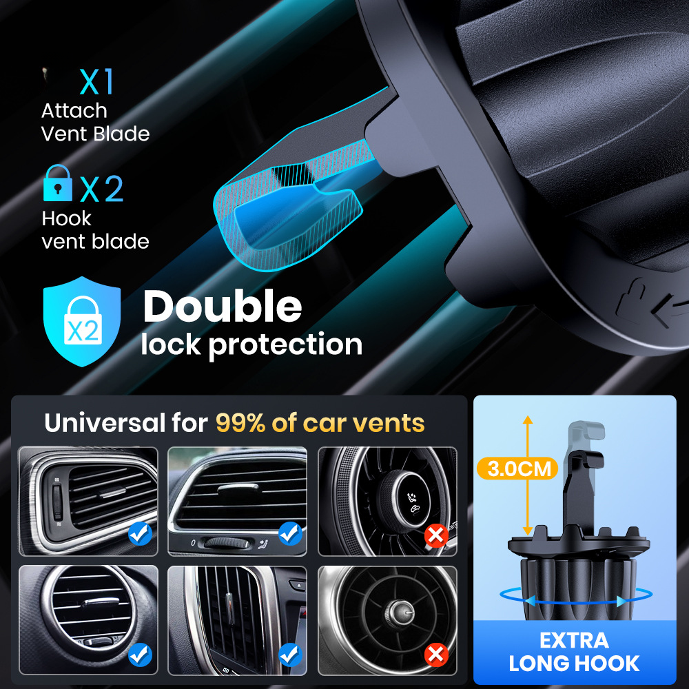 TOPK D36 Car Air Vent Phone Holder with Hook