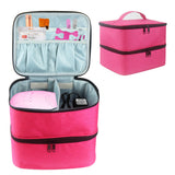 Portable Nail Polish Organizer with Dual Compartments