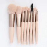 Mini 8-Piece Makeup Brush Set with Soft Matte Finish
