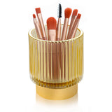 WHJY Makeup Brush Holder Lipstick Organizer Cosmetic Organizer 3 inch Clear Yellow Crystal Lipgloss Organizers for Vanity