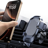 REEVAA Phone Holder for Car [Upgraded Metal Hook Ultra Stable] Universal Cell Phone Air Vent Holder Mount Deep Clamps Clamps Compatible with iPhone 16 15 14 13 12 Pro Max Samsung Ultra S24 S23