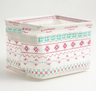 Desktop Makeup Organizer Storage Box with Linen Basket