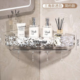 Glacier Pattern Triangular Bathroom Wall Shelf Organizer