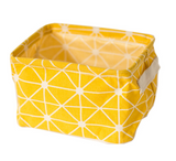 Desktop Makeup Organizer Storage Box with Linen Basket