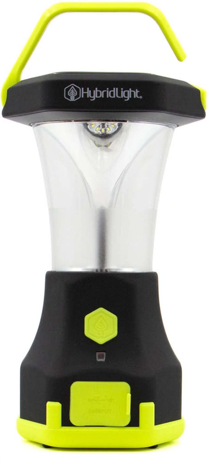 Hybridlight Atlas 600 Solar LED Waterproof Camping Lantern with Micro USB Charger Black