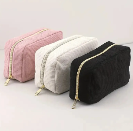 Corduroy Storage Cosmetic Bag