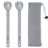 Tibest Titanium Spork Long Handle 8.7" Camping Spork Backpacking Spoon Ultra Lightweight Camping Utensil for Backpacking Camping Hiking Travel