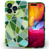TAMEFOX Compatible with iPhone 15 Pro Max Case(6.7 in)2-Green Color Blocking Graphics Stylish Soft Silicone 3D Pattern Design Shockproof for Women Girls Protective Cover Case for iPhone 15 Pro Max