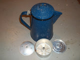 Camping Blue Enamel Coffee Pot with Perculation