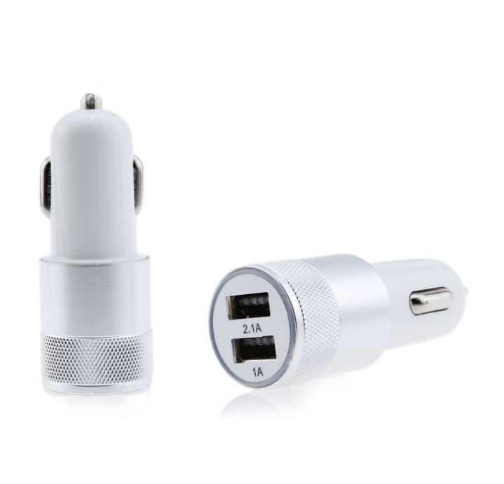 Metal Car Charger with Dual USB 2.1A Output