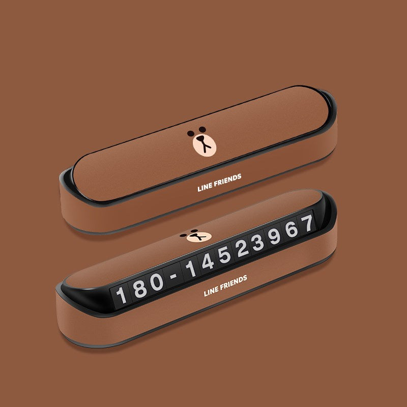 LINE FRIENDS Car Parking Phone Number Sign