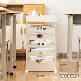 Mobile Plastic Desk Edge Bookshelf and Organizer