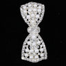 Elegant Pearl Bow Hair Clip with Diamond Accents
