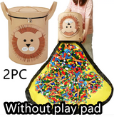 Felt Storage Bag Toy Play Mat 2 In 1 Pull Rope