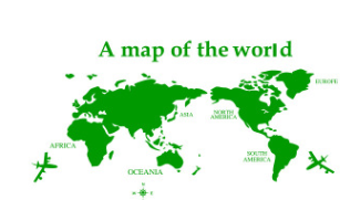 World Map Wall Sticker for Home and Office Decor