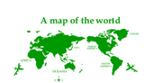 World Map Wall Sticker for Home and Office Decor