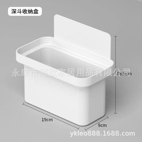 Wall-Mounted Storage Rack with Hooks for Home Use