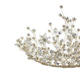 Handcrafted Beaded Crown Bridal Hair Accessory