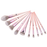 10-Piece Makeup Brush Set with Radiant Eyeshadow Brush