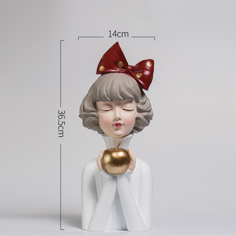 Cute Resin Bubble Girl Statue for Home Decor