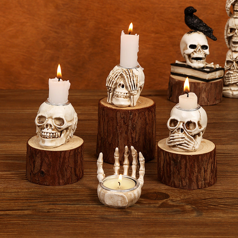 Day of the Dead Skull Resin Ornament for Home Decor