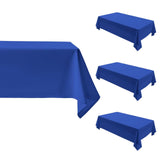 Comfonew 4 Pack Peacock Blue Rectangle Tablecloth - 54 x 70 Inch Fabric Table Cloth Waterproof and Wrinkle Resistant Washable Polyester Table Cover for Dining Table Buffet Parties and Camping