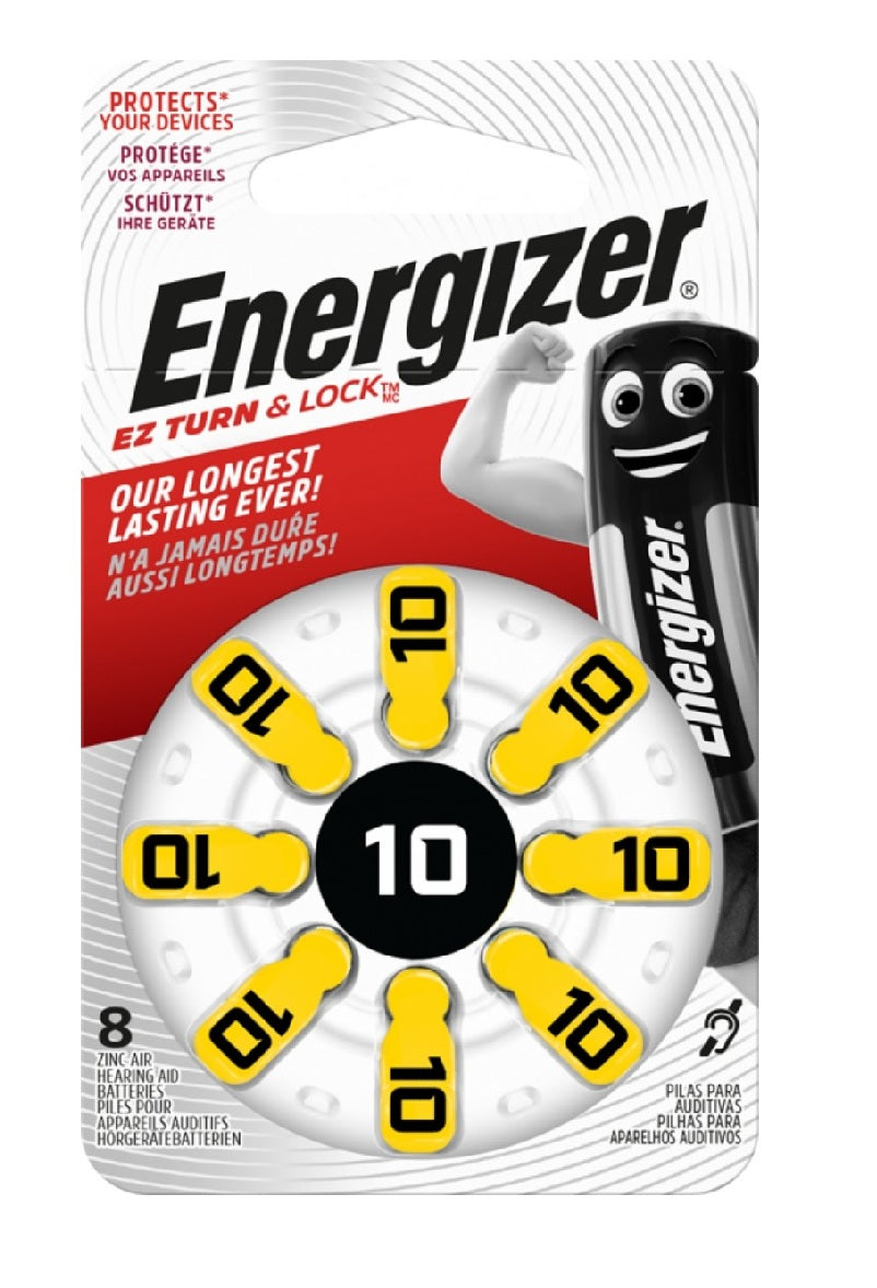 Energizer Batteries Zinc-Air for Hearing Aids (8pcs) Size 10