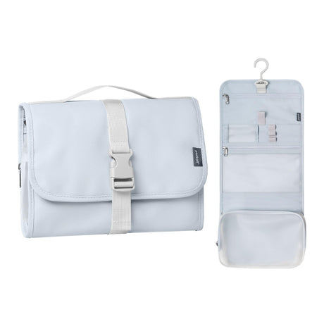 pack all Hanging Travel Toiletry Bag for Women and Men Foldable Cosmetic Bag with Multiple Compartments Water-Resistant Makeup Bag for Toiletries Accessories (Light Blue)