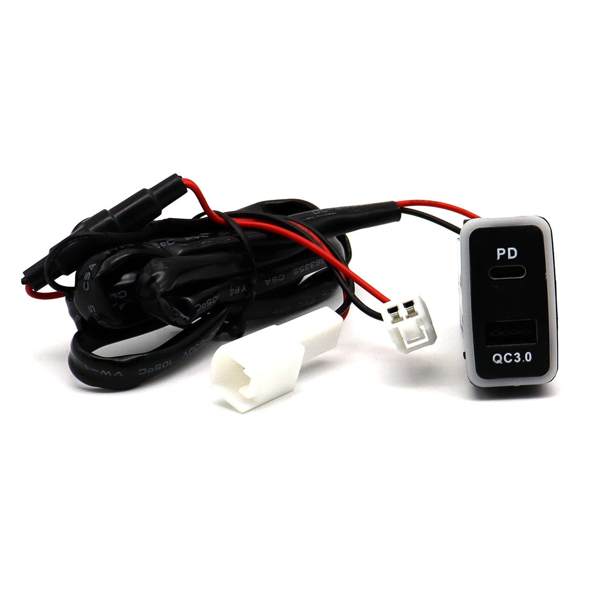 LOKEKE for Toyota Vigo QC3.0 & PD USB Type C Car Power Socket PD USB C Quick Charge Car Charger USB Adapter Socket for Laptop/Smartphone