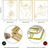 Thickened Modern Metal Line Art Wall Decor (1pc)