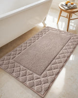 Color&Geomety Bath Mats for Bathroom Non Slip 17"x30" Absorbent Light Brown Bathroom Rugs Washable Luxury Bathroom Mat Shower Mat Outside Shower
