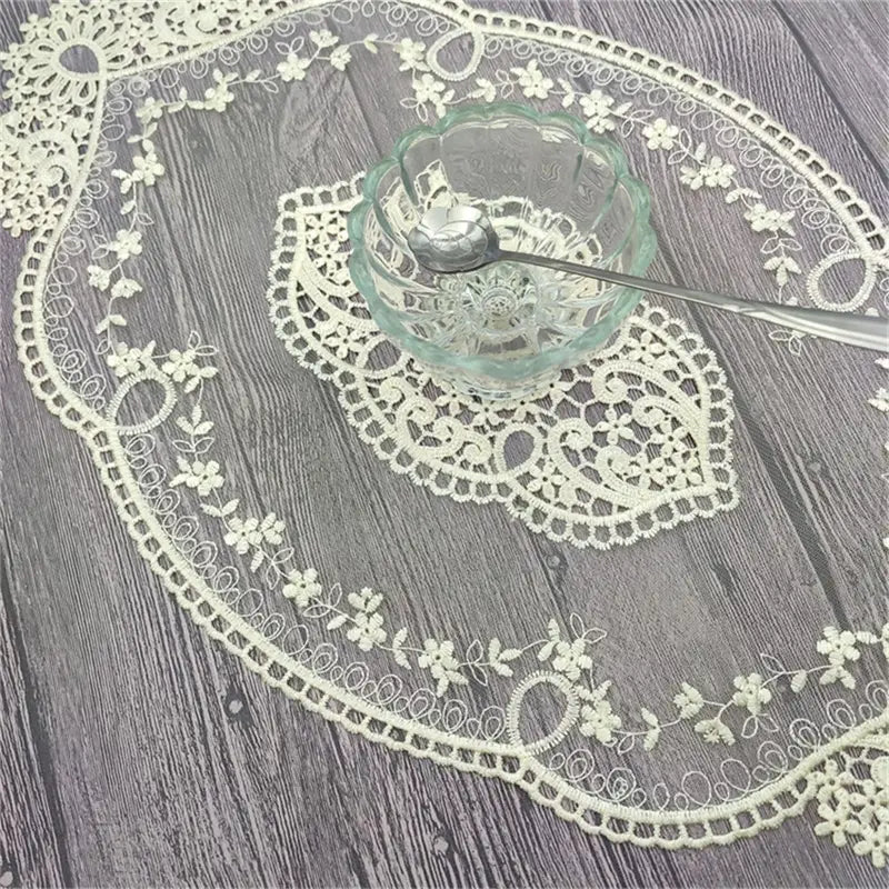 European Lace Table Flag and Home Decor Accessories