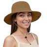 Lanzom Sun Hat for Women Men Wide Brim Waterproof Hiking Hat Foldable Hat for Fishing Gardening Camping Beach (US Alpha Small Medium Light Brown)
