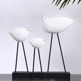 Nordic Minimalist Black and White Bird Home Decor Piece
