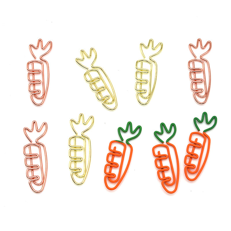 Cute Cartoon Carrot Paper Clip - Creative Stationery