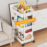 3-Layer Rolling Utility Cart for Kitchen & Bathroom Storage