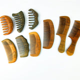 Sandalwood Hair Comb - Green Wooden Meridian Comb