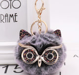 Grit Cat Owl Plush Keychain for Car Accessories