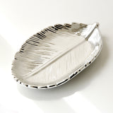 Ceramic Jewelry Tray with Gold Leaf Design (Home Decor)