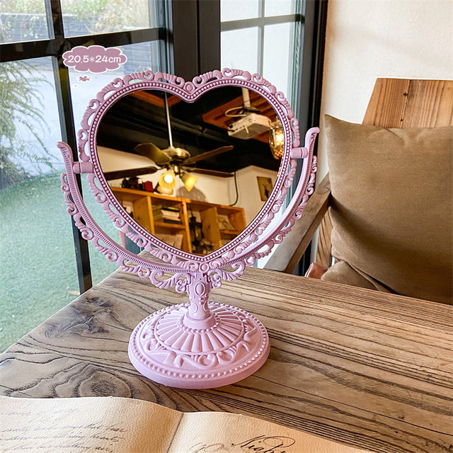 European Retro Double-Sided Desktop Makeup Mirror