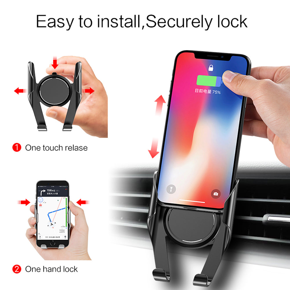 Creative Car Air Vent Gravity Phone Mount Holder