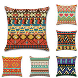 Bohemian Car Seat Cushion and Linen Pillow Cover