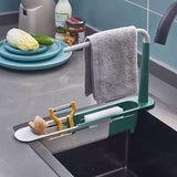 Telescopic Sink Drain Rack and Storage Organizer