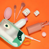 Cartoon PU Leather Travel Cosmetic Organizer Bag for Women