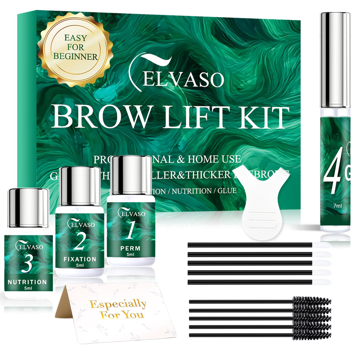 Brow Lamination Kit Mini Eyebrow Lamination Kit At Home DIY Professional Brow Lift Kit For Fuller Thicker Beautiful Eyebrows Long Lasting Results and Easy for Beginner