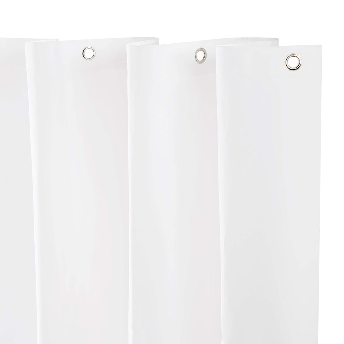 Kenney KN61440 Medium Weight 5 Gauge Waterproof PEVA Shower Curtain Liner with Rust-Resistant Metal Grommets and Weighted Magnetic Hem for Bathroom 70" W x 72" H White 1-Pack